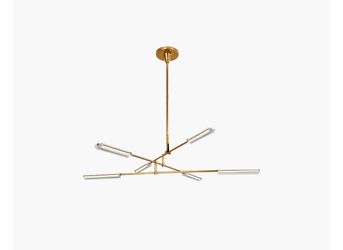 Ralph Lauren Home ‘Daley’ Large Six-Light Chandelier - Natural Brass (Brand New)