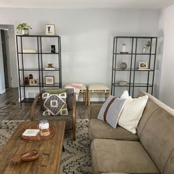 Metal + Glass Shelving Units 