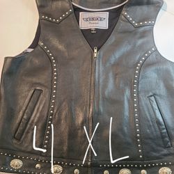 Biker Leather Vest