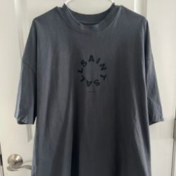 AllSaints Tierra Oversized Crew Neck Logo T-Shirt