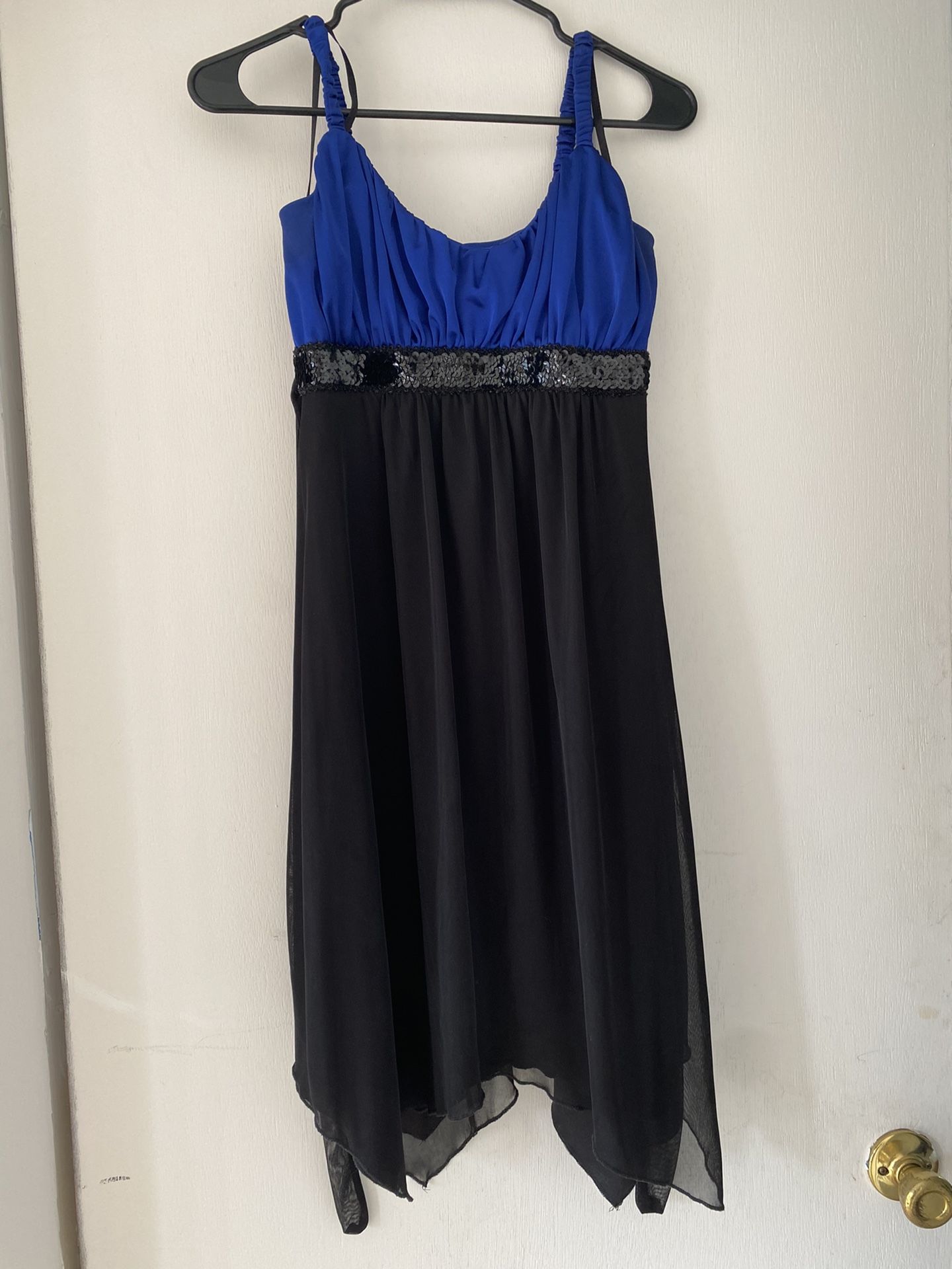 Black And Blue Cocktail Dress