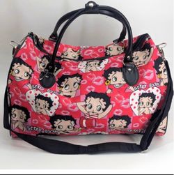 Vintage Loungefly Betty Boop Duffel Travel / Gym Bag