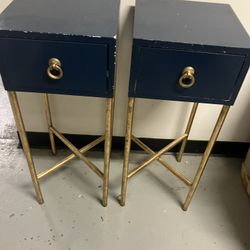 2 Modern Accent Tables Purchased For $99 Each. They Need Painted But Are Otherwise Gorgeous Sturdy Tables!