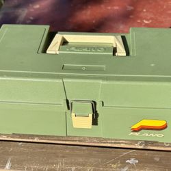 Vintage Green Plano Tackle Box Tool Box Sewing Box Storage