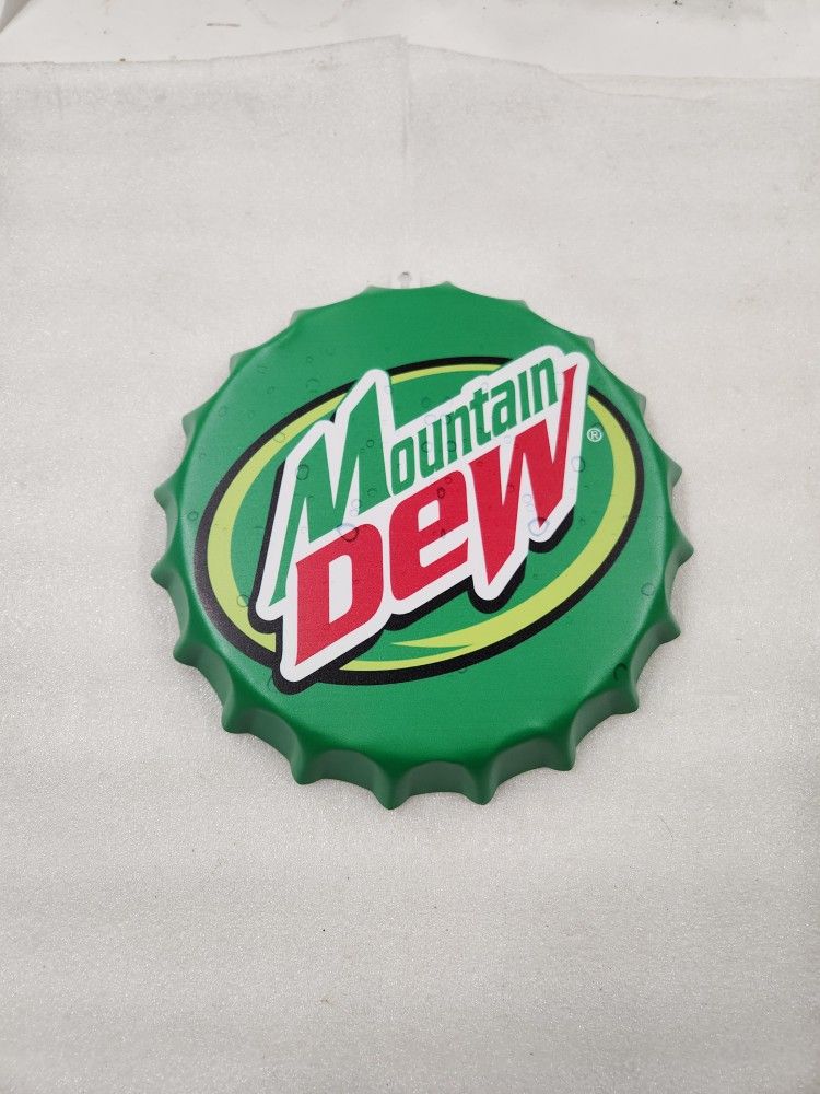 Mountain Mt. Dew Soda Bottle Cap Metal Sign