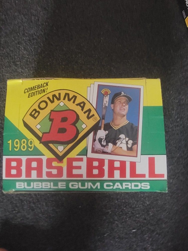 1989 Bowman Baseball Cards Wax Pack Box