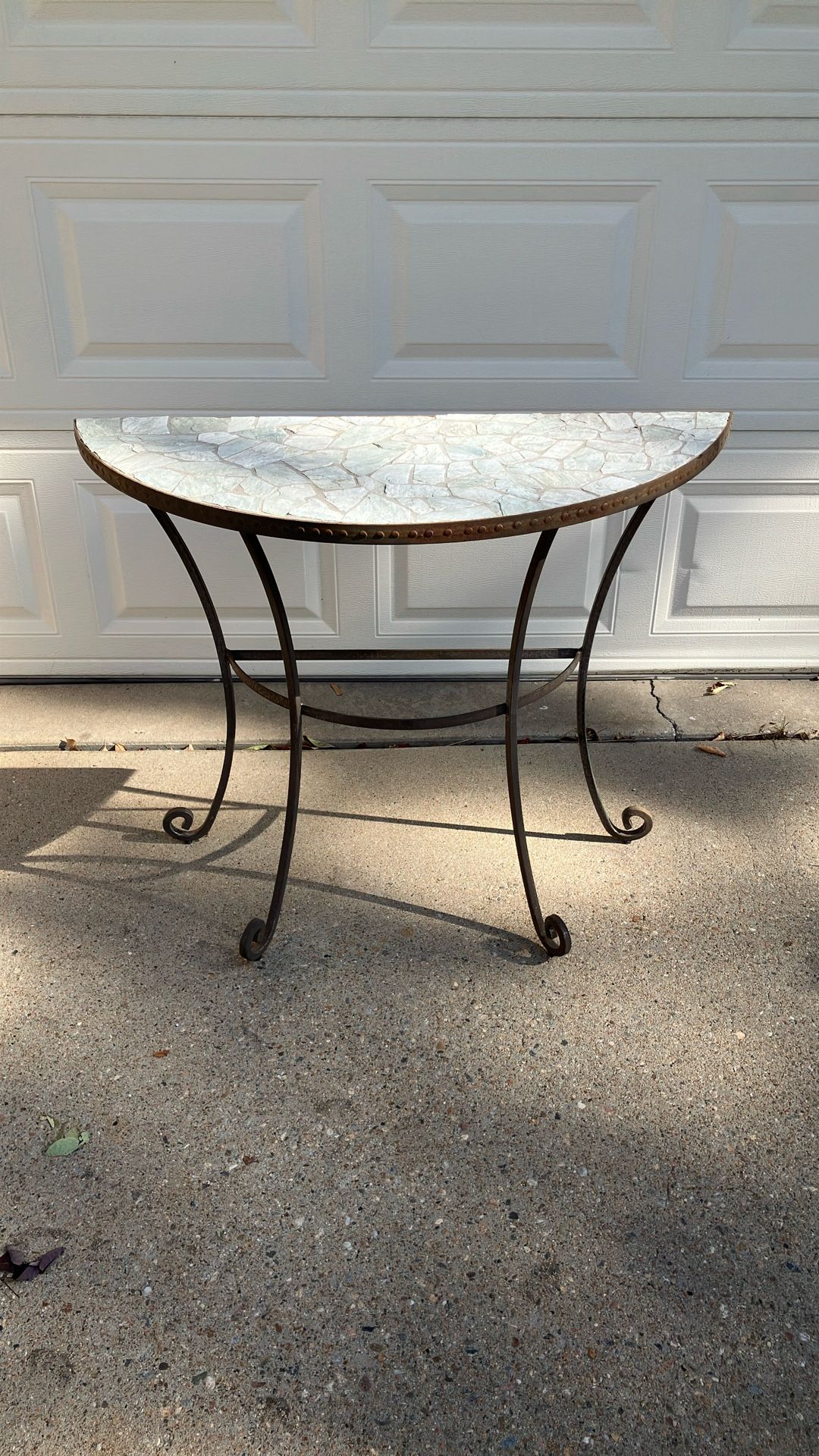 Metal & Stone Mosaic Table
