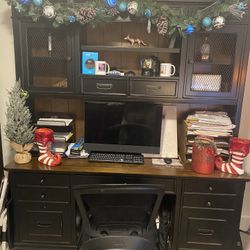 Martin Furniture, Hartford Hutch & Desk, brown