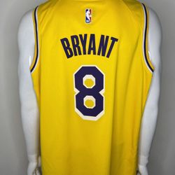 #8 Kobe Bryant Lakers Icon Edition Swingman Gold Jersey Size 2XL