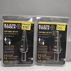 Klein Tools
#14 3/16 in. to 7/8 in. Step Drill Bit, Impact Shaft, Double Spiral Flute
