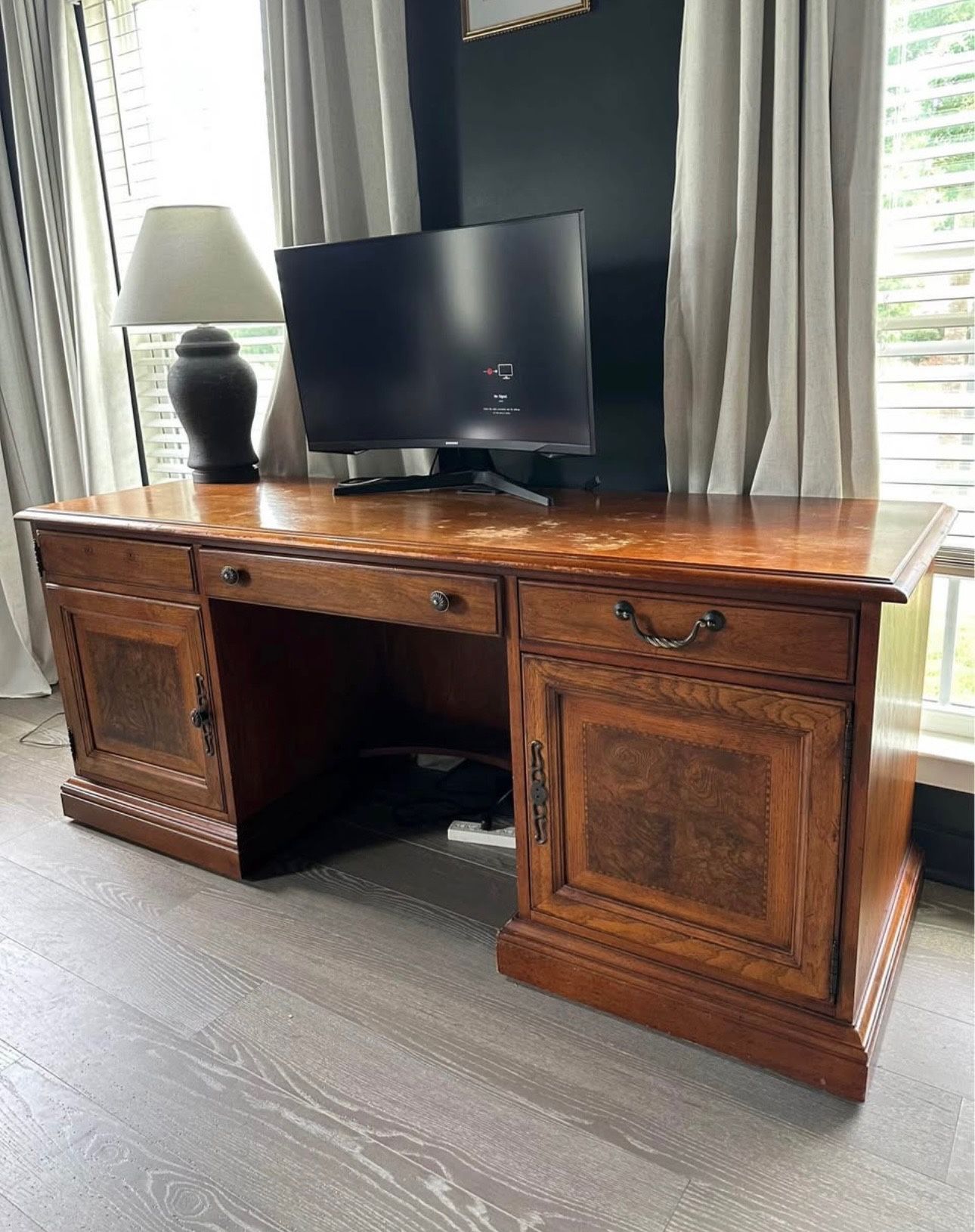 Solid Wood Executive Desk