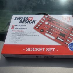 Brand New In Box 📦 59 Piece Tool Socket Set Made By Swiss Design 