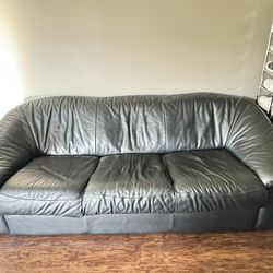 Italian Leather Couch ( All Around Real Leather )