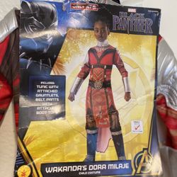 Black Panther ‘Dora Milaje’ Wakanda Forever Child Costume Size Small 3-4Years + NEW
