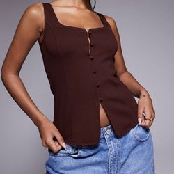 ASOS Burgundy Large Top