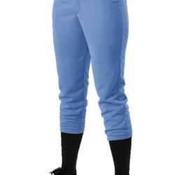 New (Columbia blue) softball pants size 12