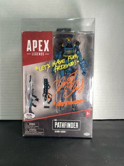 Apex Legends Pathfinder Action Figure Signed by Chris Edgerly