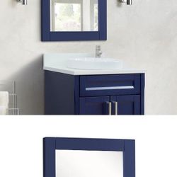 Wood Framed Wall Mirror 32 X 34 