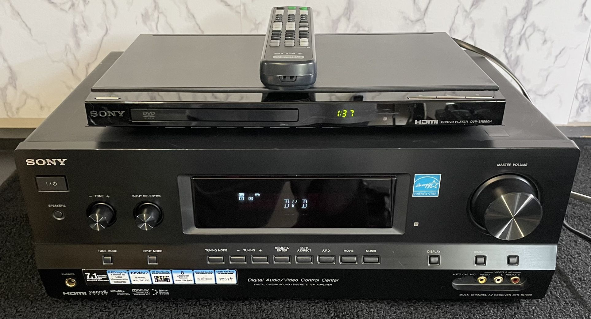 Sony 7.1 HDMI Stereo System With CD-DVD Player And Remote