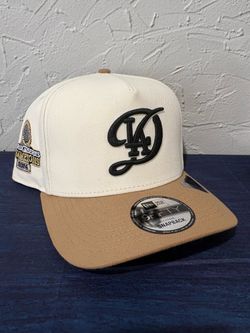 MLB new era Los Angeles dodgers off white tan 2024 World Series champions patch city edition logo 9fifty a frame SnapBack hats