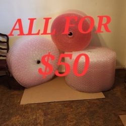   Assorted Giant Bubble Wrap Rolls   $50