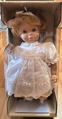 Vintage Lissi Doll 18.5” Anneliese NIB With Certification- White Dress SuperSoft