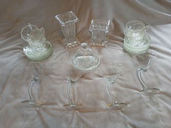 Crystal and Glass Decorative Dish Set
