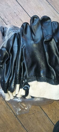 Black PVC Work Gloves – Multiple Pairs