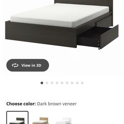IKEA MALM Queen bed frame With Storage 