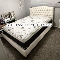 New Queen Bed Frame With Mattress 