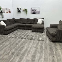 Gray Sectional Sofa Couch - Free Delivery