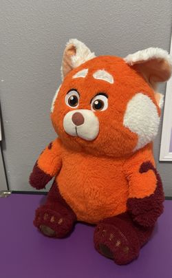 Turning red stuffed red panda
