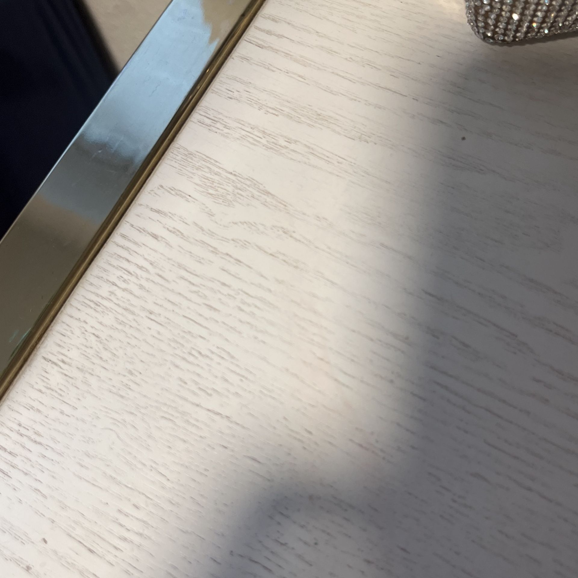 Shelves Brass High Quality Paid 1300 Very Heavy Sturdy White With Gold Color