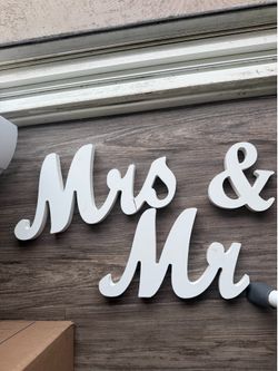 Mrs and Mr sign