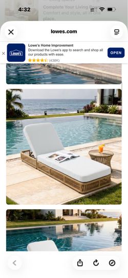 Dreamsidea Modern Woven Rope Outdoor Chaise Lounge with 6-Position Recline