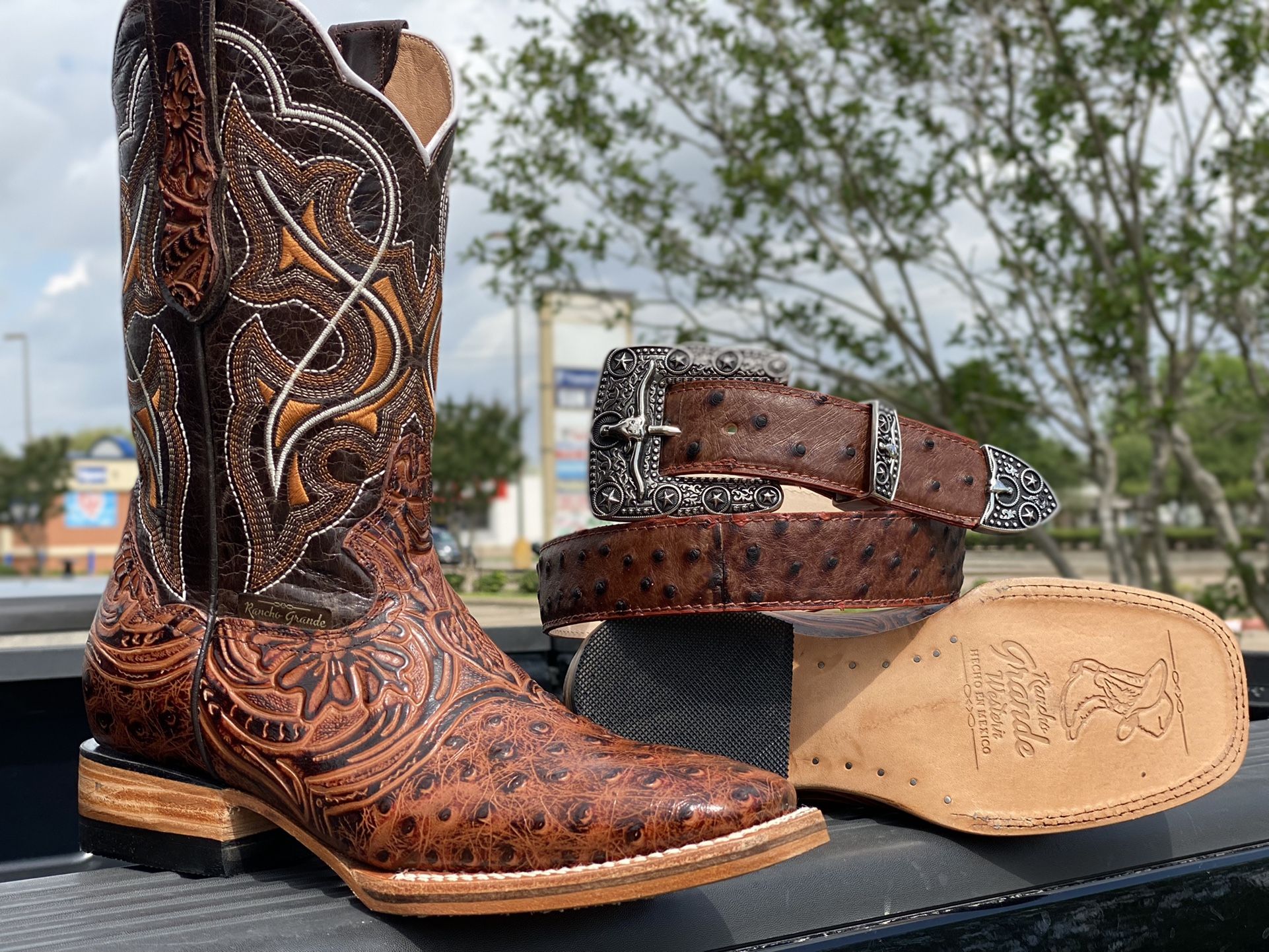 Men\'s Brown Leather Boots and Belt Set ? BELT N BOOTS IS LIVE ? ? WIN THIS STUNNING R.M.  main image 4