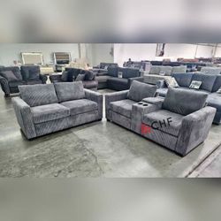 Corduroy 2 Piece Sofa And Loveseat Set 