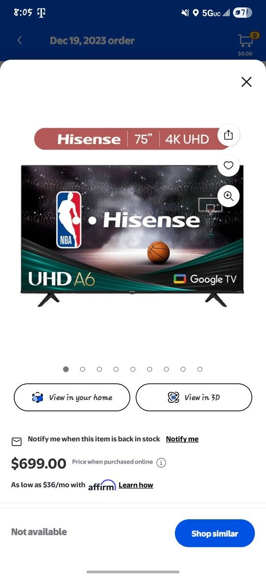 75 INCH 4K TV