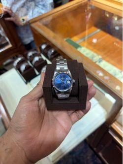 Rolex datejust blue stick dial With box only