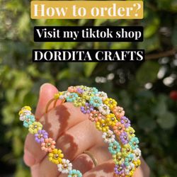 Floral Beads Gold Bangles