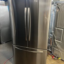 NEW OPEN BOX SAMSUNG FRENCH STYLE STAINLESS STEEL REFRIGERATOR 