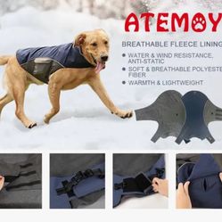 Atemoy Large Dog Waterproof Coat -New