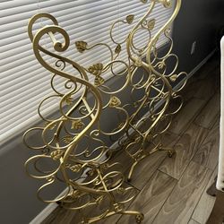 Gold Wine Rack Holder