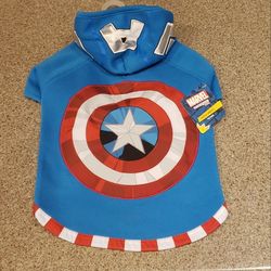 Marvel's Captain America Dog Hoodie Size Large 