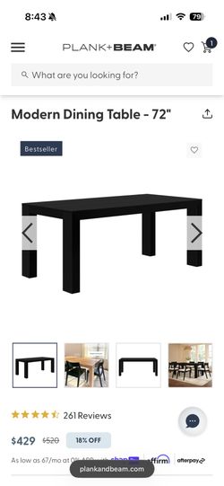 Modern Black Dining Room Table