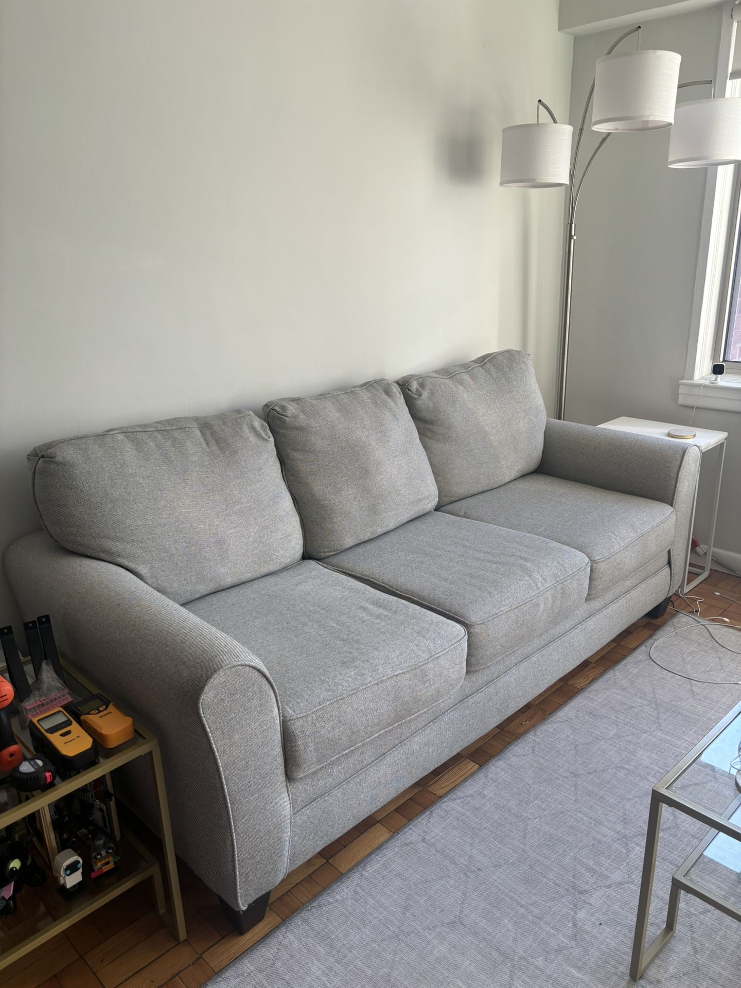 Modern Grey Couch - 3 Seater, Pickup Only