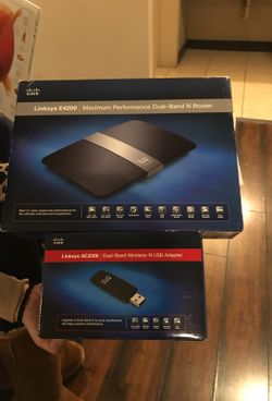 Linksys e4200 dual band router & ae2500 wireless USB adapter!