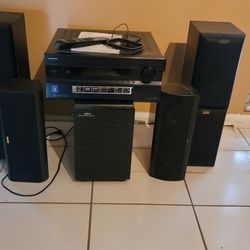 Onkyo Stereo and Jamo Surround Speakers