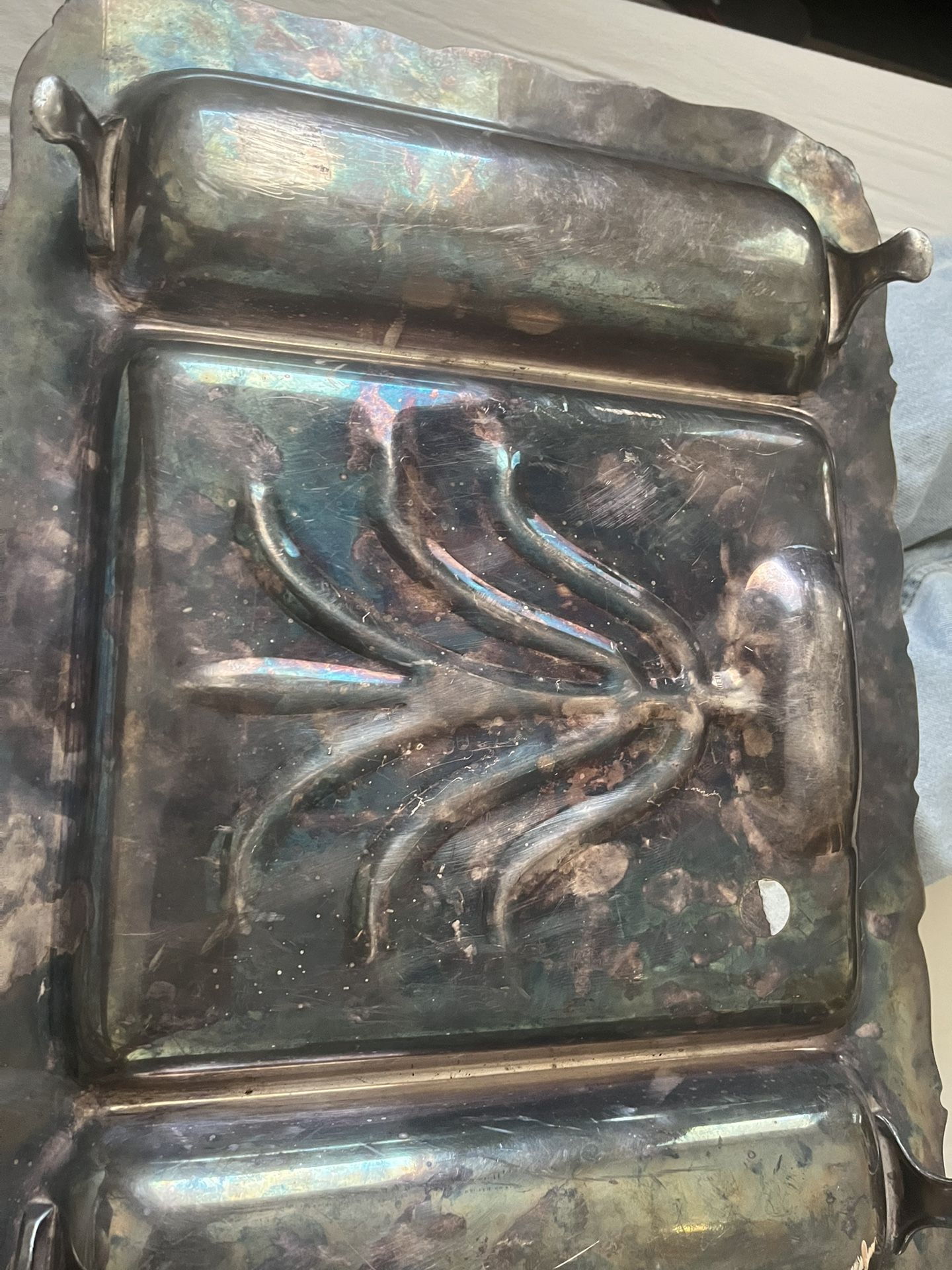 Vintage Bronze Serving Tray