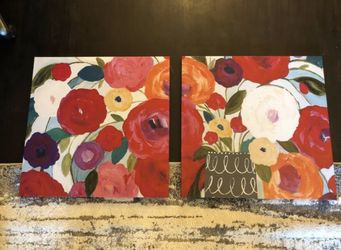 Floral Canvas Wall Art Paintings